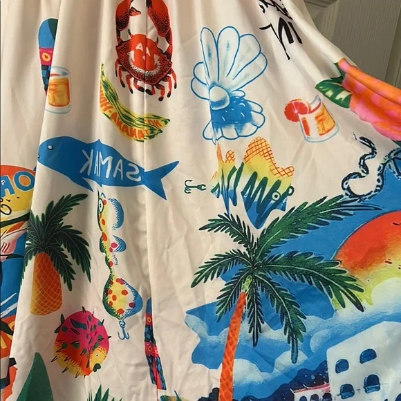 Colorful Tropical Print Maxi Dress - Picture 7 of 8